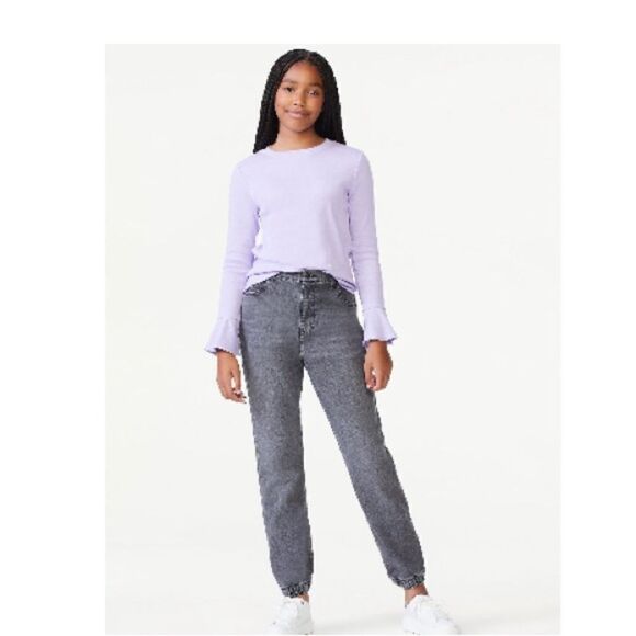 Girls Jogger Mom Denim Jeans Pants Size 12 - Picture 3 of 6